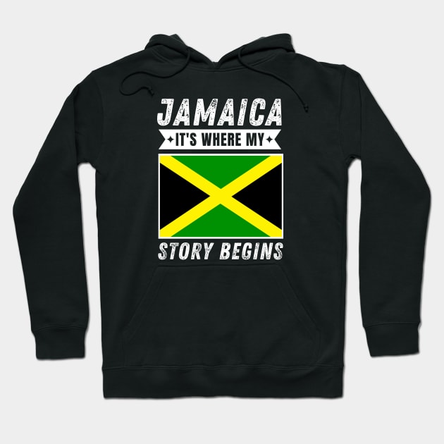 Jamaica It's Where My Story Begins Hoodie by footballomatic